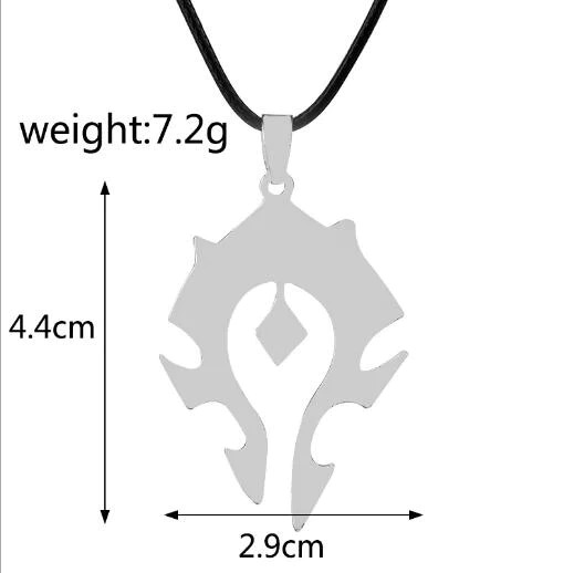 World of Warcraft Alliance Silver tribal logo necklace/