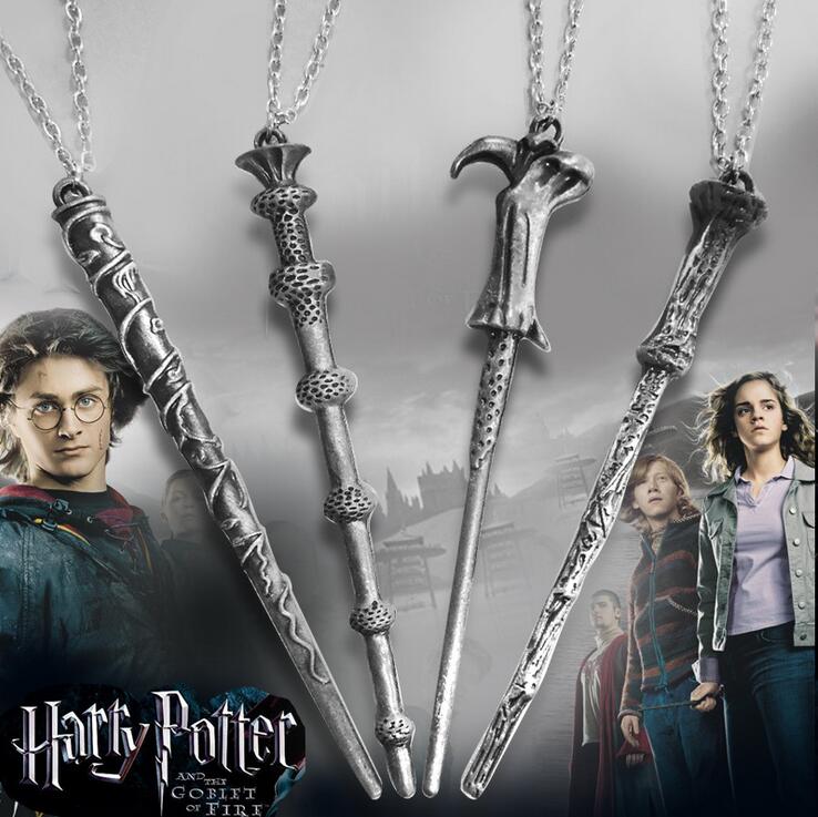 Harry Potter Dumbledore Voldemort Hermione Ron Antique Silver Necklace/