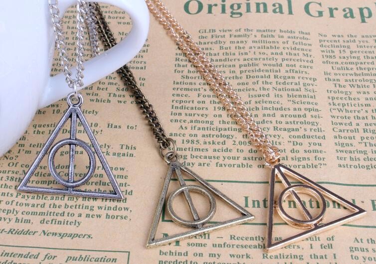Harry Potter and the Deathly Hallows triangle pendant necklace/