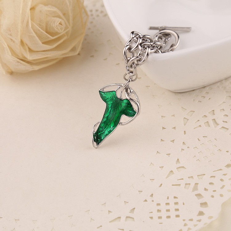 The Hobbit Arwen Evenstar elves Green Leaf Jewelry bracelets & bangles/