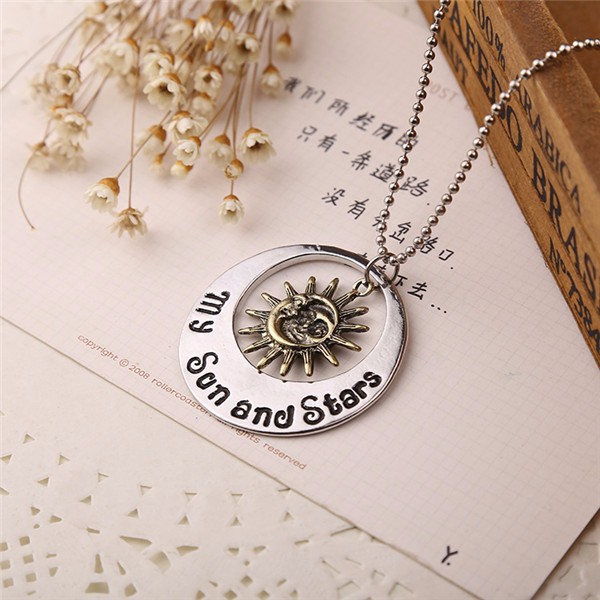 Khal Khaleesi Game Of Thrones Necklace Moon Of My Life Sun And Stars Necklace