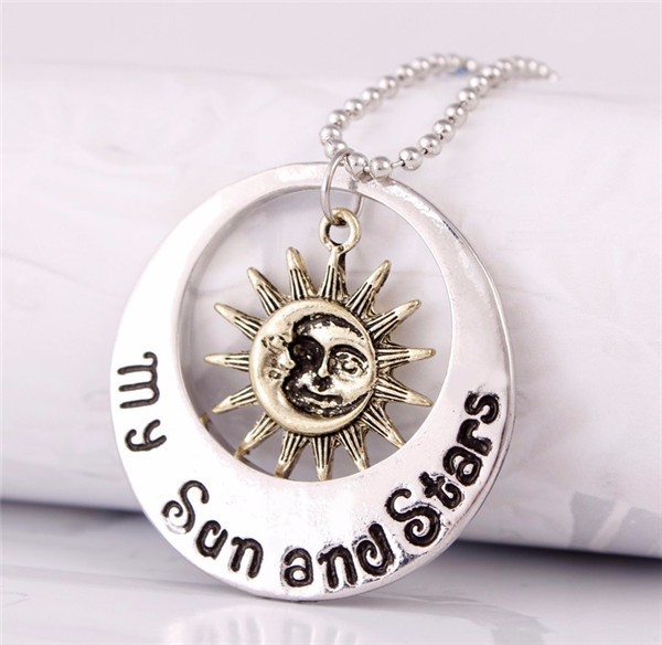 Khal Khaleesi Game Of Thrones Necklace Moon Of My Life Sun And Stars Necklace/