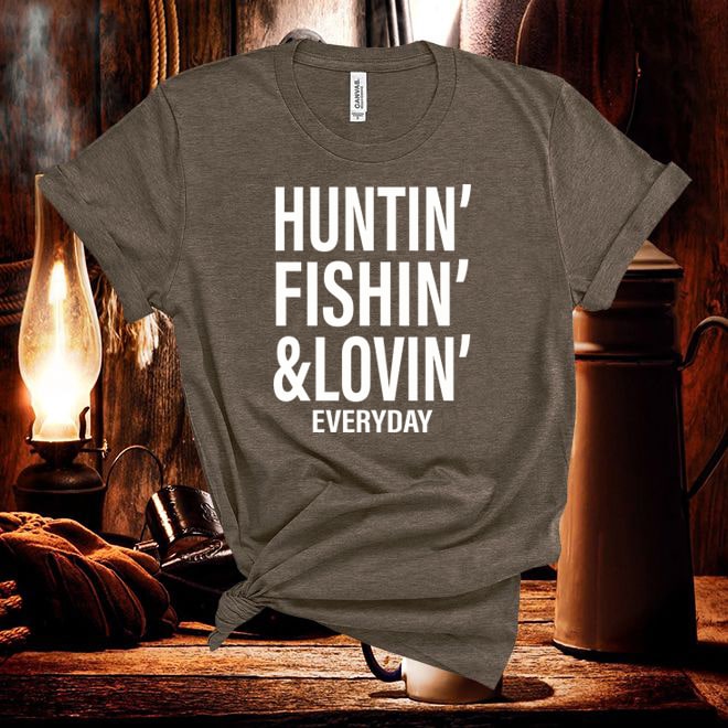 Luke Bryan lyrics T Shirt,Huntin Fishin and Lovin Lyric Shirt/