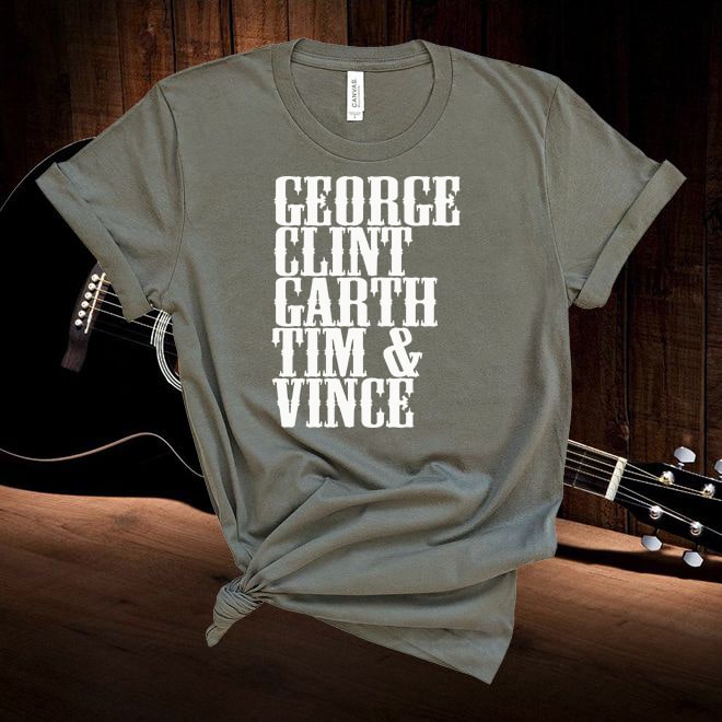 George,Clint,Garth,Tim,Vince,Country Music  Tshirt/