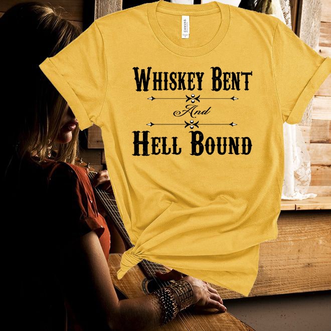 Hank Williams Jr,Whiskey Bent and Hell Bound,Country Music Inspired Tshirt/