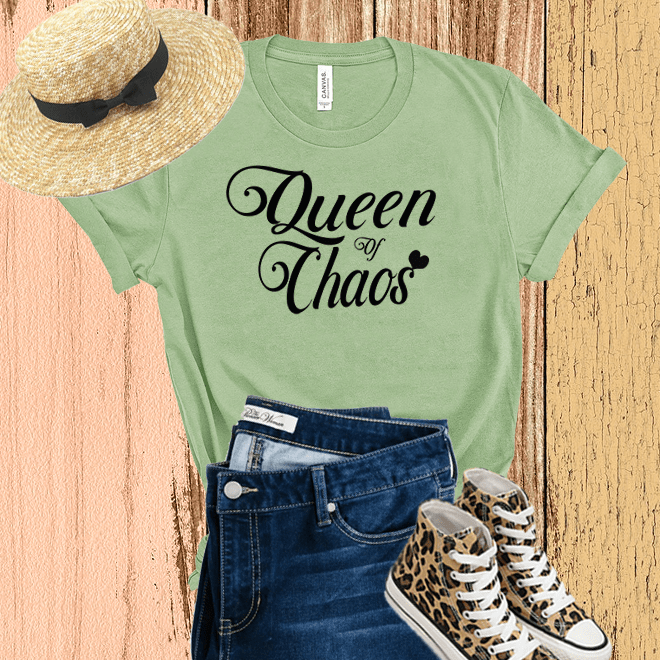 Queen Of Chaos Tshirt,Hot Mess Mama, Mother Hustler, Funny Mom Shirt/