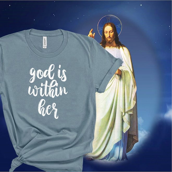 God is Within Her T-shirt,Bible Scripture Shirts,Be Still Shirt/