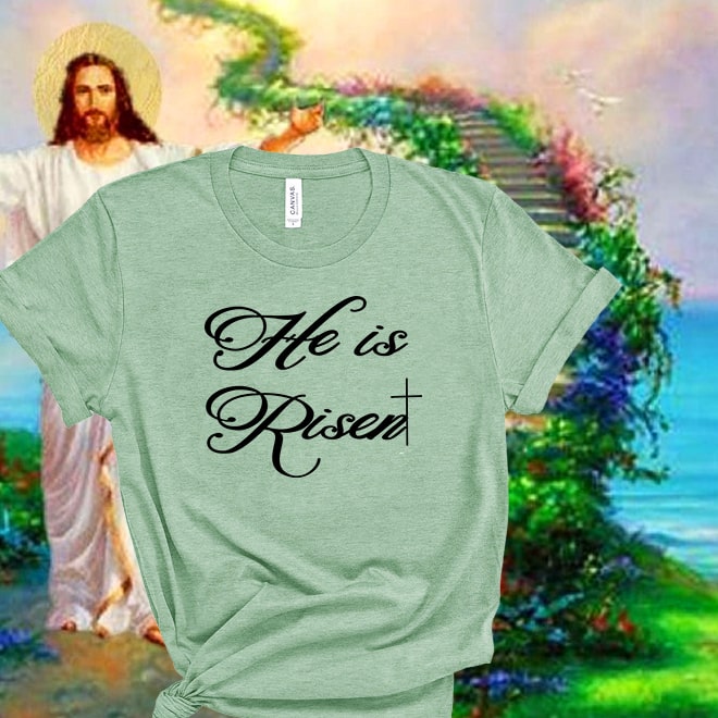 He Is Risen Shirt ,Women’s Easter Shirt,Easter Top  Ladies/