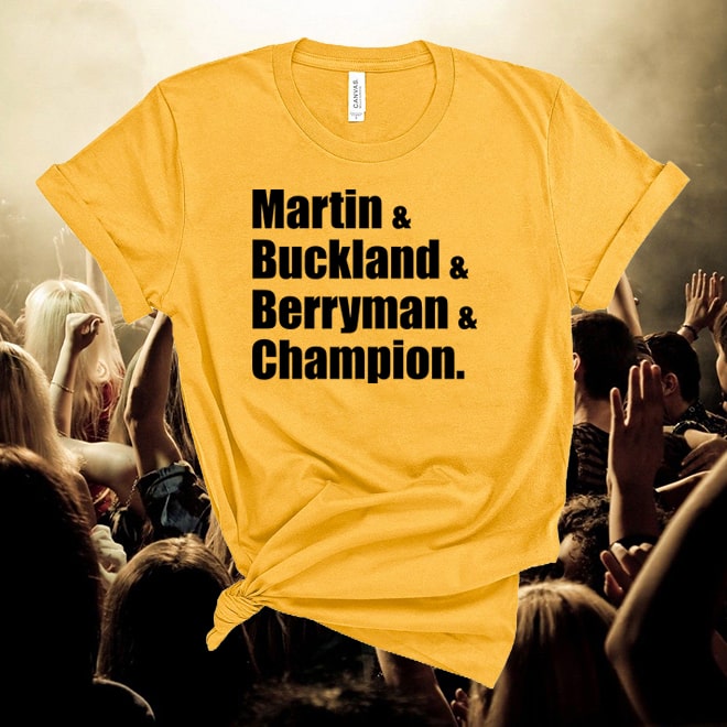Coldplay, Martin, Buckland, Berryman, Champion, Music Line Up  Tshirt