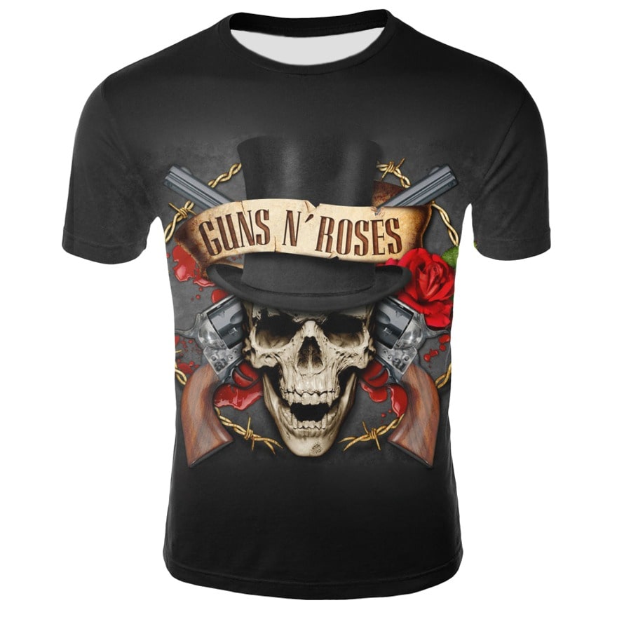 Guns N Roses,Rock,Rose Tshirt/