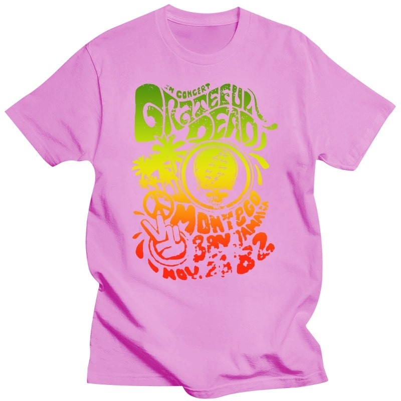 Grateful Dead,Rock,Ripple,Pink Tshirt/