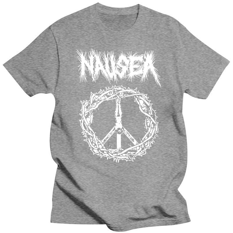 Nausea,Crust Punk Band,gray Tshirt/