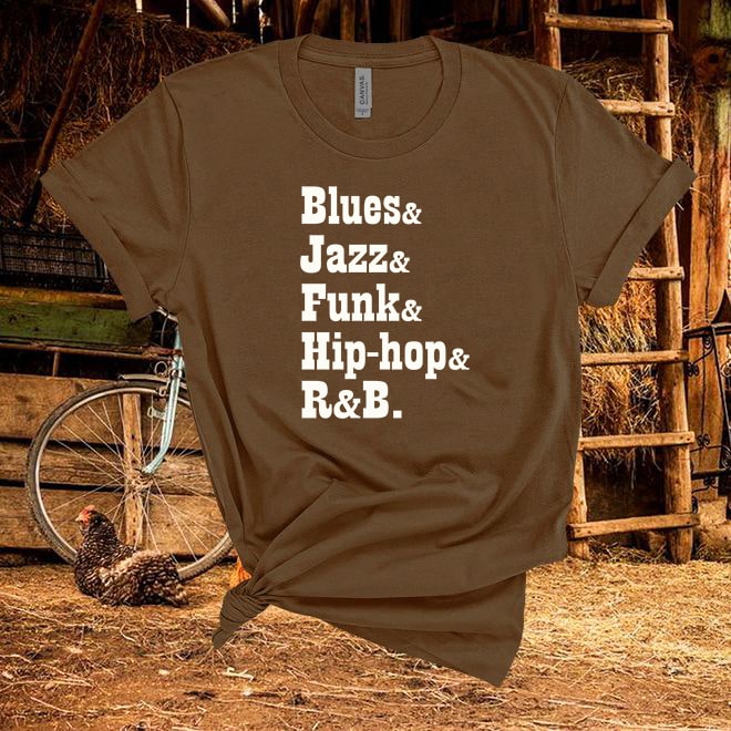 Blues Jazz Funk Hip Hop RB  Tshirt