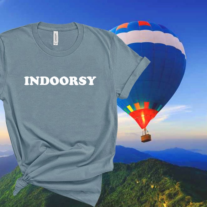 Indoorsy Shirt,Women’s Graphic Tee,Funny Shirt,Camping T-Shirt/