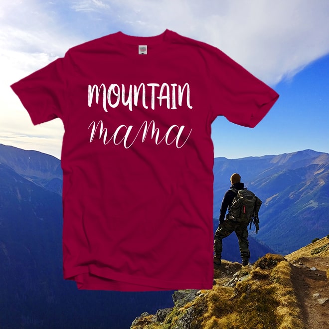 Mountain Mama Tee,Camping Tee,Cute Tees,Camping T-shirt/