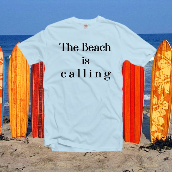 Beach is calling Tshirt,Quote Shirt,Graphic Tee,Womens T-Shirts/