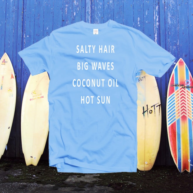 Salty Hair Big Waves Graphic Tee,Stylish Beach Tee,Cute Vacation Tee
