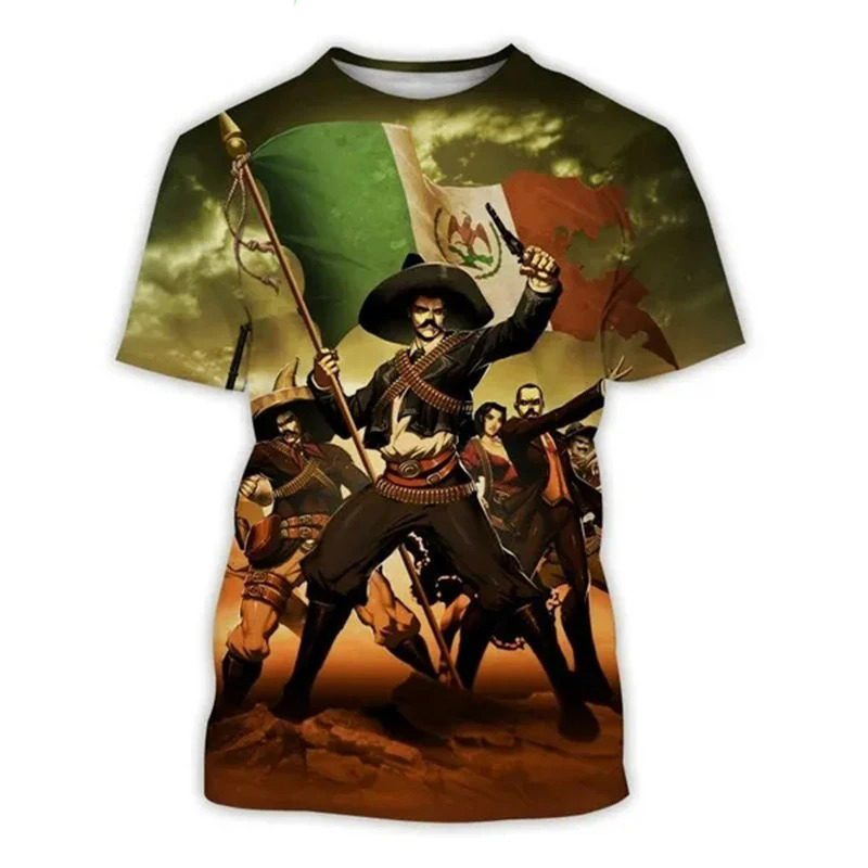 Zapata Mexico Flag T shirt