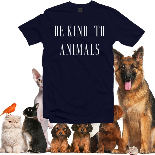 Be Kind to Animals tshirt,Animal Rescue T Shirt ,Animal Lover T Shirt/