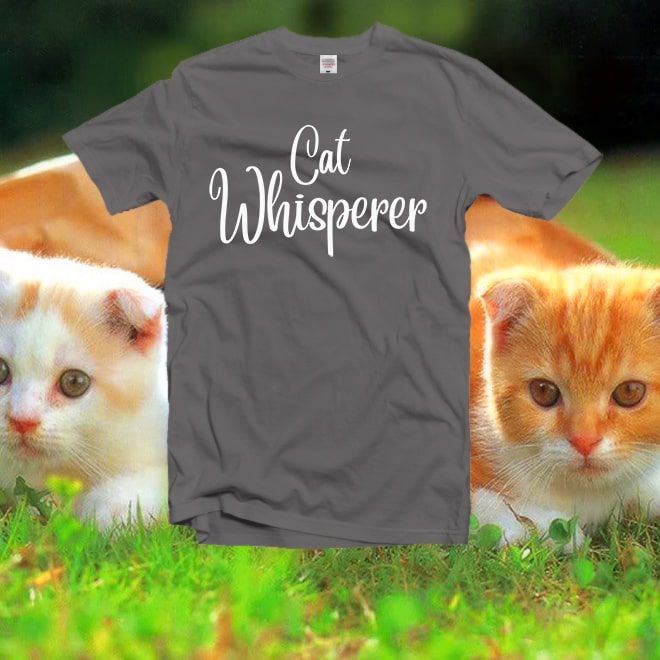 Cat Whisperer T-shirt,Cat Lady Shirts,Cat Lover Gifts,Funny Cat T-shirts/