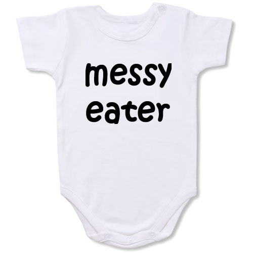 Messy Eater Bodysuit Baby Slogan onesie