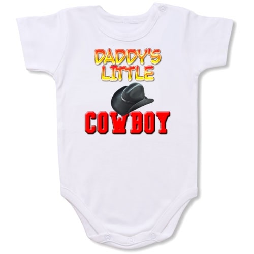 Daddy’s Little Cowboy  Bodysuit Baby Slogan onesie