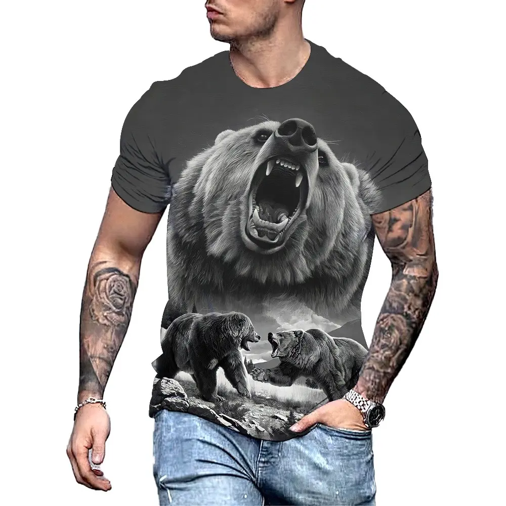 Bear Fighting Wildlife Tshirt   /