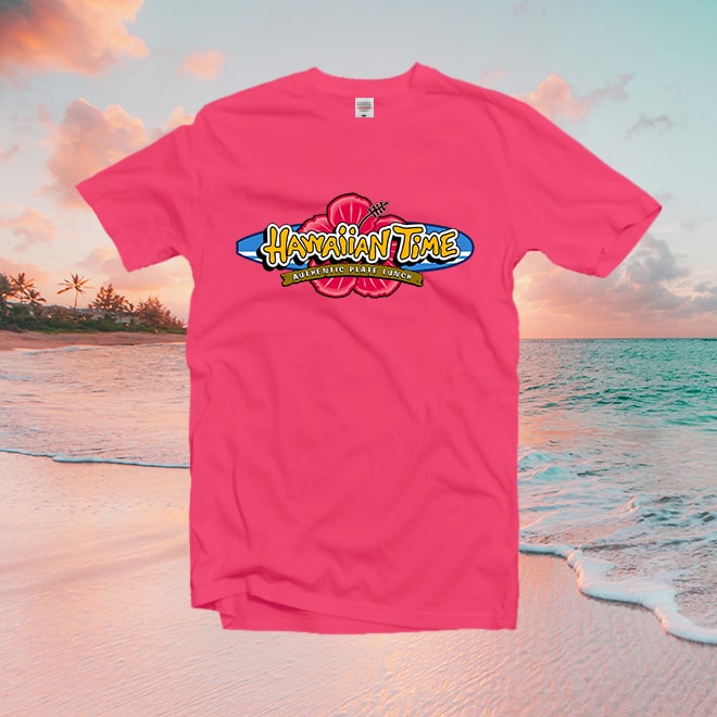 Hawaiian time plate,Beach ,summer,ocean Unisex Classic tshirt/
