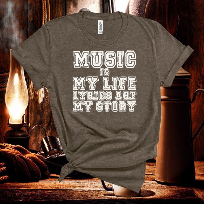 Music is my life  Lyrics are my story Tshirt