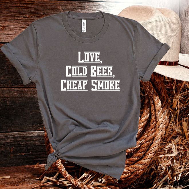 Elvie Shane American country music singer Love Cold Beer,Cheap Smoke  Lyrics Tshirts