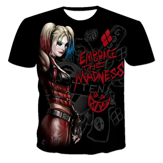 Harley Quinn,Embrace Madness,Gothic Tshirt