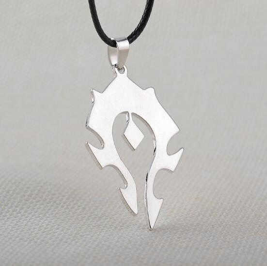 World of Warcraft Alliance Silver tribal logo necklace/