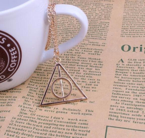 Harry Potter and the Deathly Hallows triangle pendant necklace/