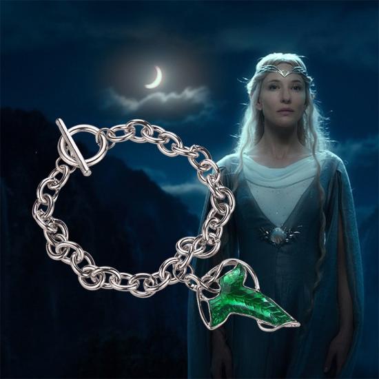The Hobbit Arwen Evenstar elves Green Leaf Jewelry bracelets & bangles/