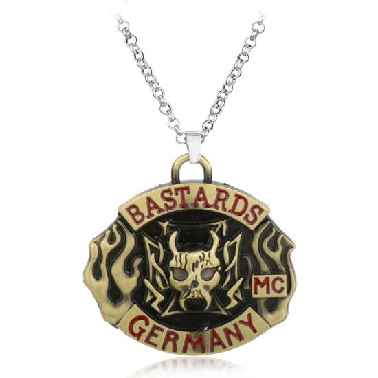 MC Germany Bandit Bandidos Rock Band Music bronze Necklace/