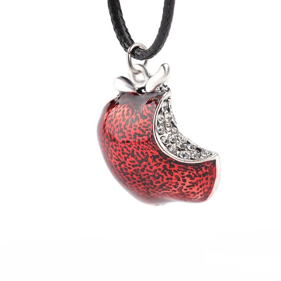 Once Upon a Time Necklace Regina Mills One Bite Red Poison Apple Pendants Necklace Charm Necklace Collar Women Accesorios Mujer