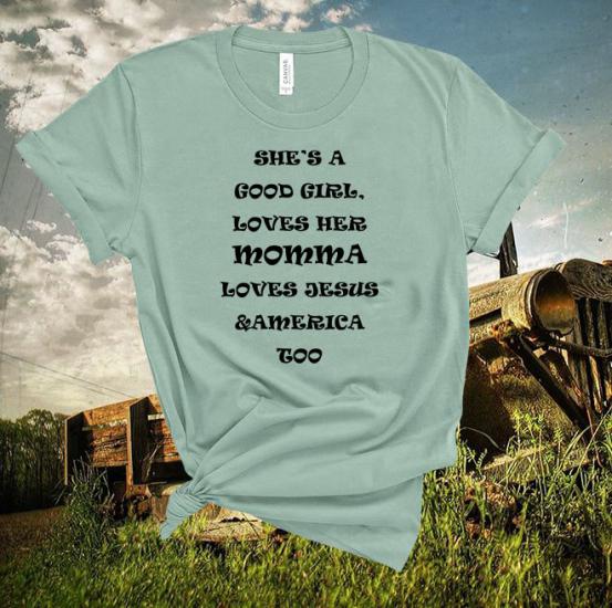Tom Petty Tshirt,She’s A Good Girl Loves Her Momma  Lyric T Shirt