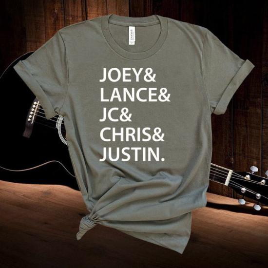 Joey,Lance,JC,Chris,Justin,T Shirt  Boy Band Tee/