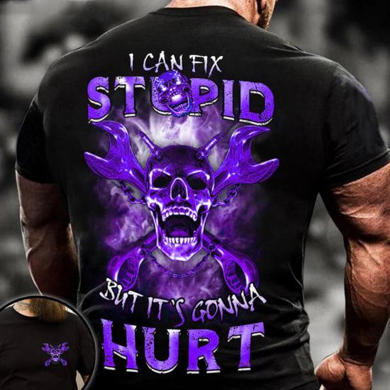 I Can Fix Stupid Neon Purple Tshirt