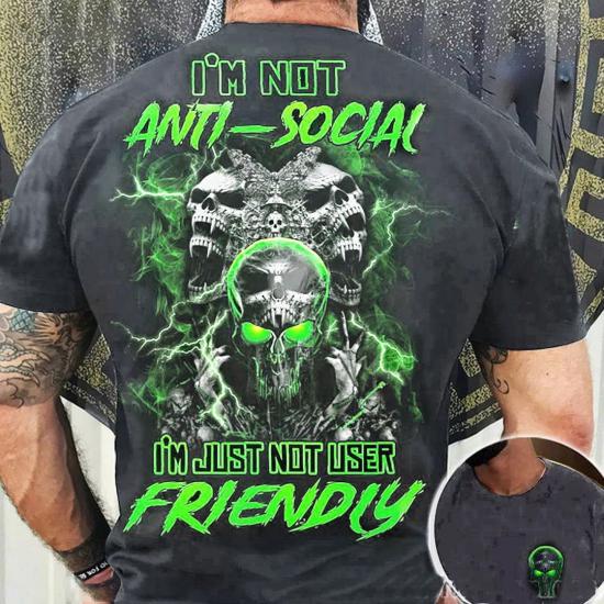 Not Anti-Social Gray Tshirt