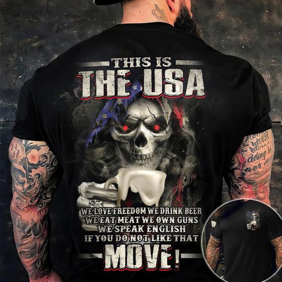 This Is Usa,Black Tshirt
