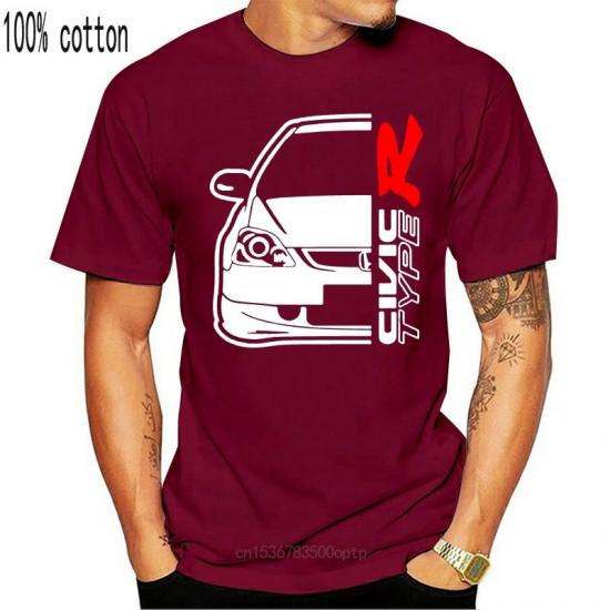 Honda Civic Type R,Double Sided,red Tshirt