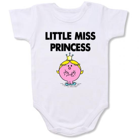 Little Miss Princess Cartoon Baby Onesie