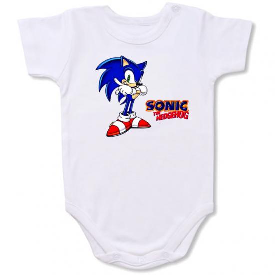 Sonic the Hedgehog Cartoon  BABY Bodysuit Onesie /