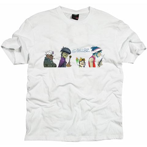 Gorillaz Cartoon Rock Band Retro T shirt