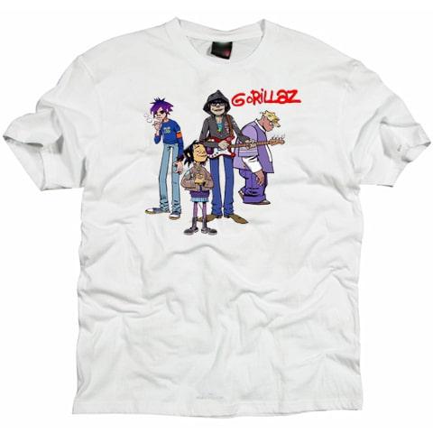 Gorillaz Cartoon Rock Band Retro T shirt