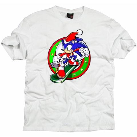 Sonic the Hedgehog Christmas Cartoon T shirt
