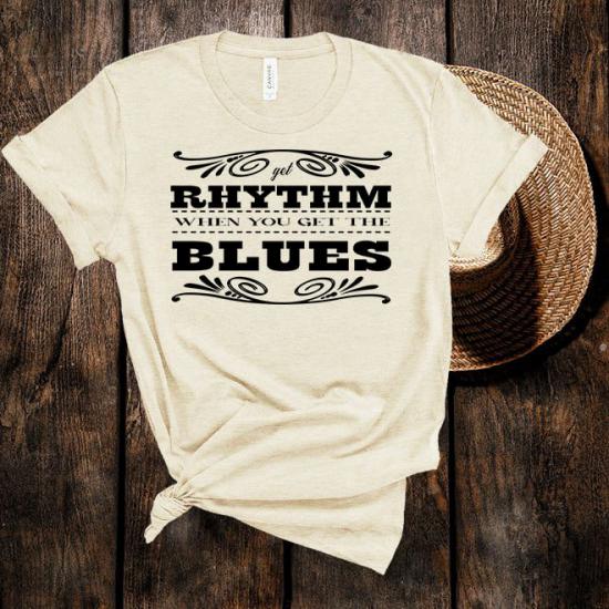 Johnny Cash Tshirt,Get Rhythm When You Get the Blues Country Music Tshirt
