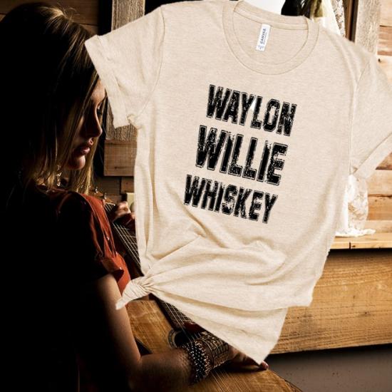 Waylon,Willie,Whiskey,Country Music Tshirt