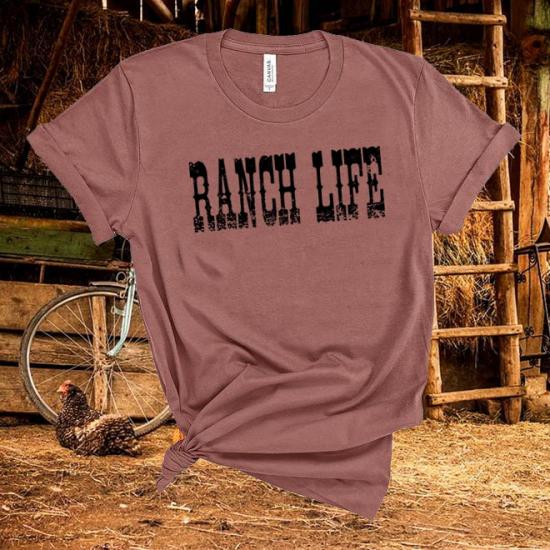 Cowgirl Ranch Life Vintage Inspired Country Tee, Cowboy T-Shirt, Country Music Tshirt
